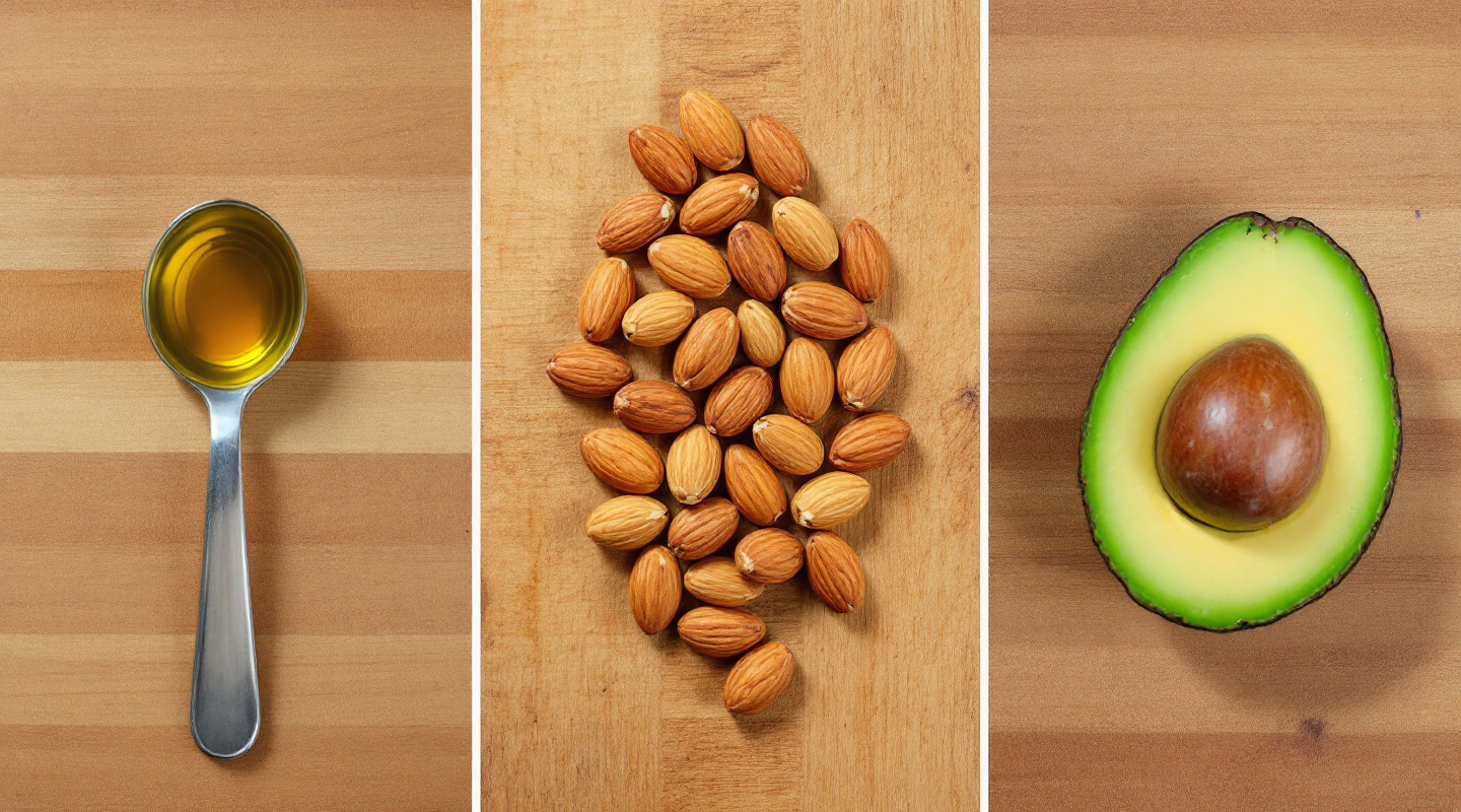 Fat portions: 5ml oil, 5 almonds, 1/8 avocado
